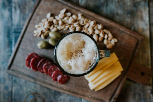 High Calorie Beer sitting on a table