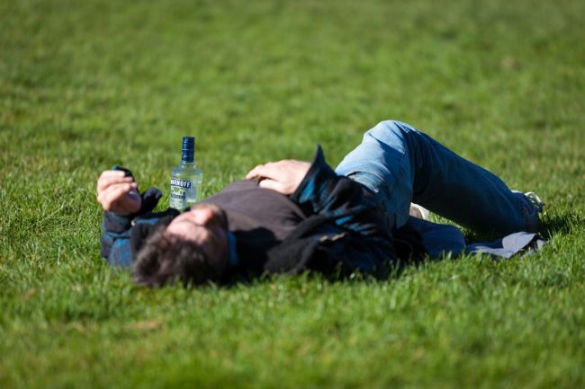 A Man Passed Out In The Park.