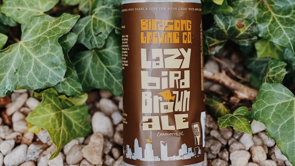 Bird Song Brewing Co. - Lazy Bird Brown Ale Can.