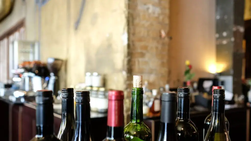 Bottles Of Wine In A Bar.