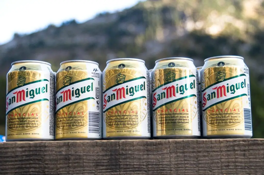 San Miguel Cans Of Beer.